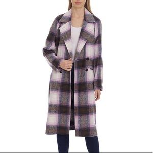 NWT Avec Les Filles Plaid Trench